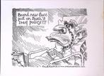 Pentekening Amerika - Nieuw gezicht Irak (lijst optie), Antiek en Kunst, Verzenden