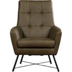 Leren fauteuil Proud - Rancho Green (olijf/groen), Huis en Inrichting, Fauteuils, Nieuw, Ophalen of Verzenden, 75 tot 100 cm, Industrieel, Modern