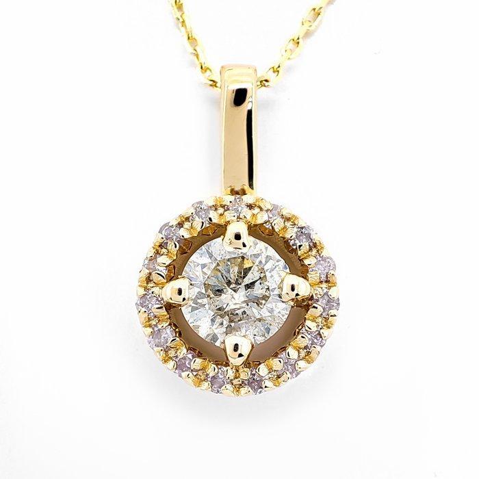 Zonder Minimumprijs - Hanger - 14 karaat Geel goud - 0.56ct., Sieraden, Tassen en Uiterlijk, Antieke sieraden