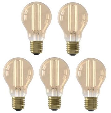 5 stuks Calex filament LED lamp E27 4.5W 470lm 2100K Goud... beschikbaar voor biedingen