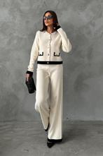 Elegant Knitted Co Ord set with Jacket and wide leg trousers, Kleding | Dames, Trouwkleding en Trouwaccessoires, Verzenden, Nieuw