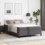 vidaXL Bedframe met matras met matras Grijs 140 x 200 cm, Verzenden, Nieuw, Grijs, Overige materialen