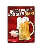 Metalen Bord Goede Wijn, Verzenden, Nieuw