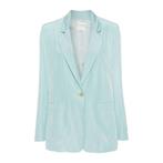 Forte_Forte • satijnen blazer aqua blauw • S (I), Kleding | Dames, Verzenden, Nieuw, Maat 36 (S), Groen