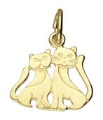 Gouden Poesjes ketting hanger, Verzenden, Nieuw