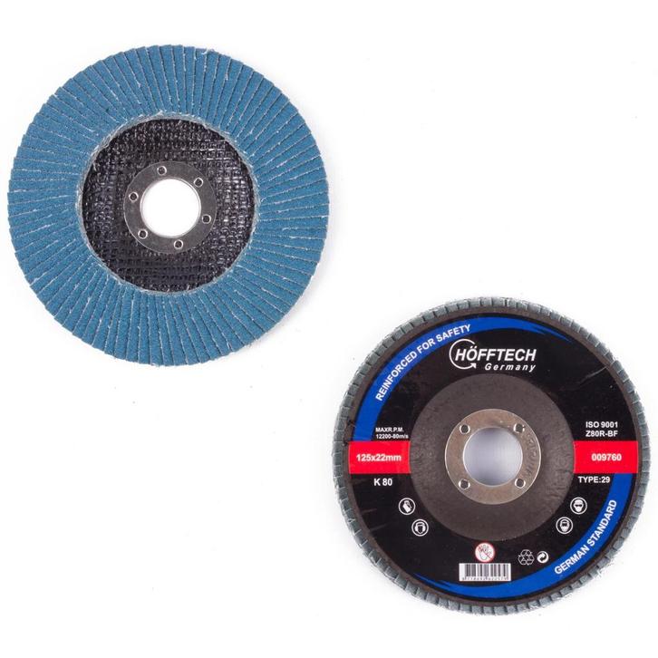 Hofftech Lamellen schuurschijf - K80 - 125 mm - Stil en t..., Doe-het-zelf en Verbouw, Gereedschap | Slijpmachines, Nieuw, Ophalen of Verzenden