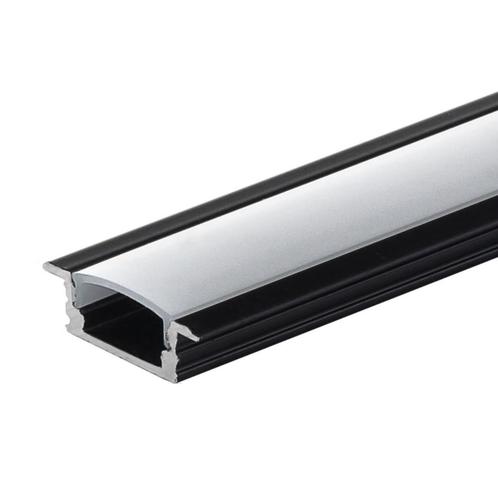 Zwart inbouw profiel Aluminium 2 meter Compleet incl. witte, Huis en Inrichting, Lampen | Overige, Ophalen of Verzenden
