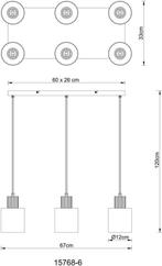2dekans | Globo - hanglamp - ALEIDIS - zwart - glas - grote, Ophalen of Verzenden, Zo goed als nieuw