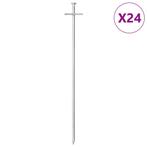 vidaXL Tentharingen 24 st Ø6 mm 29,5 cm gegalvaniseerd staal, Caravans en Kamperen, Tentaccessoires, Verzenden, Nieuw
