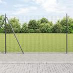 vidaXL Euro Schutting met 7 Flangekolommen 1,5x10 m, Verzenden, Nieuw, IJzer