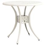 vidaXL Tuintafel 78x78x72 cm gietaluminium wit, Verzenden, Nieuw, Aluminium