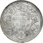 Brits India. Victoria. 1 Rupie 1862 - NGC MS60 (Bombay)