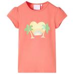vidaXL Kindershirt 104 koraalkleurig, Verzenden, Nieuw