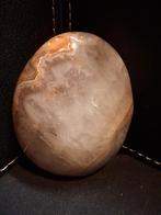 Natural Agate Palmstone - oval - 6x4 cm - crazy lace agate, Verzamelen, Verzenden