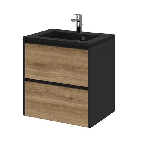 Tiger Reverse Meubelset 60 cm met 2 lades Chalet eik - Mat, Doe-het-zelf en Verbouw, Sanitair, Bad, Nieuw, Ophalen of Verzenden