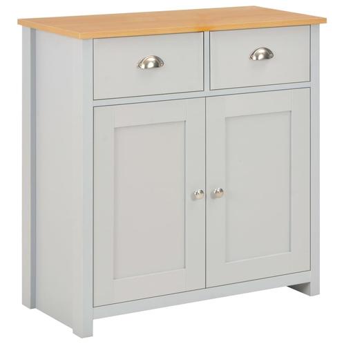 vidaXL Dressoir 79x35x81 cm grijs, Huis en Inrichting, Kasten | Dressoirs, 25 tot 50 cm, Nieuw, 50 tot 100 cm, Overige houtsoorten