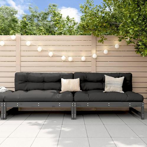 vidaXL Tuinmiddenbanken 2 st 120x80 cm massief grenenhout, Tuin en Terras, Tuinsets en Loungesets, Nieuw, Verzenden