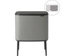Brabantia Bo Touch Bin - Prullenbak - 34 l - Afvalscheiding, Huis en Inrichting, Woonaccessoires | Prullenbakken, Verzenden, Zo goed als nieuw