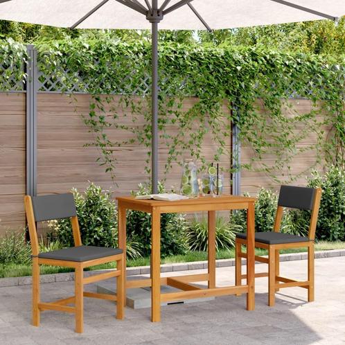 vidaXL 3-delige Balkonset met kussens massief acaciahout, Tuin en Terras, Tuinsets en Loungesets, Nieuw, Hardhout, Verzenden