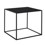 Console tafel sidetable metaal 50x55x55 cm zwart mat