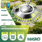MASKO® Onkruidborstel voor bosmaaier - RVS Borstel, Verzenden, Nieuw