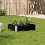 vidaXL Plantenbak 80x60 cm massief grenenhout zwart, Verzenden, Nieuw, Hout