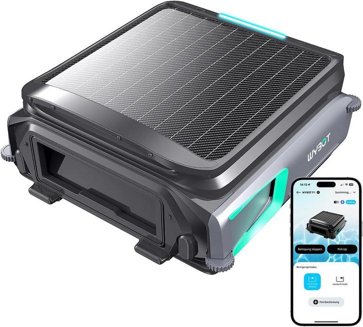 WYBOT F1 Zwembadskimmer op zonne-energie, met accu, ultrasti, Huis en Inrichting, Woonaccessoires | Overige, Zo goed als nieuw