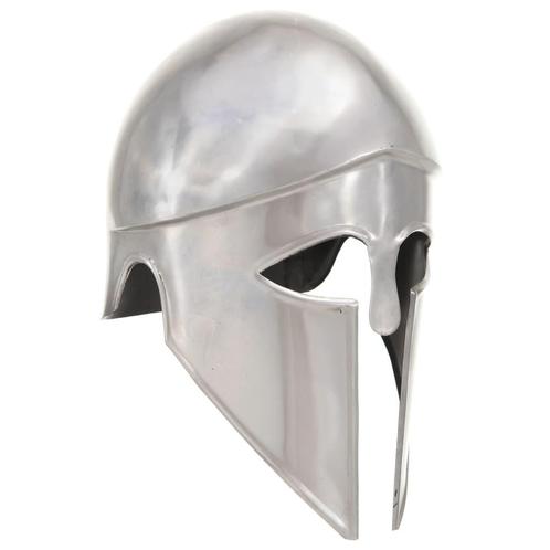 vidaXL Soldatenhelm Grieks replica LARP staal zilverkleurig, Verzamelen, Overige Verzamelen, Nieuw, Verzenden