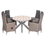 Garden Impressions Collin tuinset 7-delig - Tulli tuintafel, Tuin en Terras, Tuinsets en Loungesets, Verzenden, Nieuw