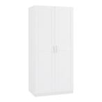 Kledingkast Finning 176x80x52 cm wit [en.casa], Verzenden, Nieuw
