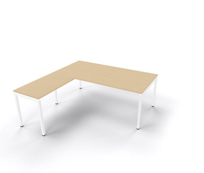 N-poot hoekbureau, 200x220cm, Zakelijke goederen, Kantoor en Winkelinrichting | Kantoormeubilair en Inrichting, Bureau, Nieuw in verpakking