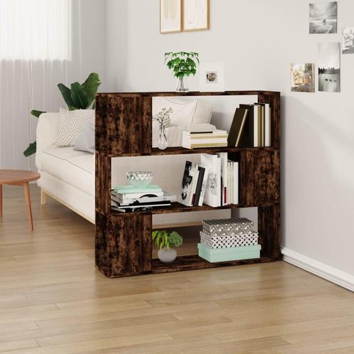vidaXL Boekenkast/kamerscherm 100x24x94 cm gerookt, Huis en Inrichting, Kasten | Boekenkasten, Minder dan 25 cm, Nieuw, Overige houtsoorten