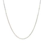 Witgouden lengtecollier anker 53 cm 18 krt, Sieraden, Tassen en Uiterlijk, Kettingen, Verzenden, Zo goed als nieuw, Goud, Goud