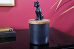 Design Tin PANTHER 20cm Zwart Natuurlijk Mango Hout Panter, Ophalen of Verzenden, Nieuw