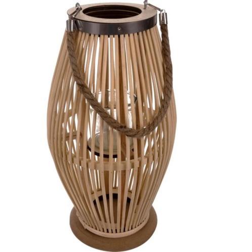 Gardlov bamboe rotan lantaarn groot - Sfeervolle 40 cm la..., Tuin en Terras, Buitenverlichting, Nieuw, Ophalen of Verzenden