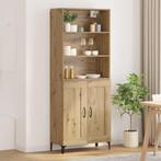 vidaXL Dressoir 2 pcs artisanaal eikenkleurig Bewerkt hout, Huis en Inrichting, Verzenden, Nieuw, Overige houtsoorten, Minder dan 50 cm
