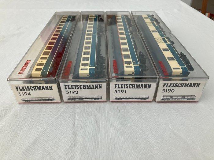 Fleischmann H0 - 5194; 5192; 5191; 5190 - Treinstel (4) -, Hobby en Vrije tijd, Modeltreinen | H0