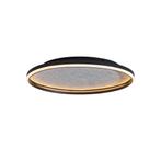 Design plafondlamp zwart met vilt incl. LED 3-staps dimbaar, Nieuw, Kunststof, Design