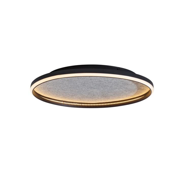 Design plafondlamp zwart met vilt incl. LED 3-staps dimbaar, Huis en Inrichting, Lampen | Plafondlampen, Nieuw, Kunststof
