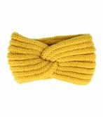 Haarband Winter Twist Knitted Geel - Gebreide Haarband, Nieuw