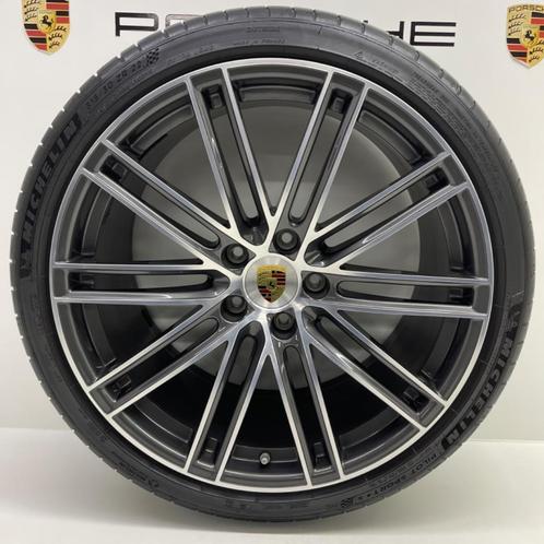 Porsche Cayenne E3 22inch Turbo IV Antraciet/Alu met banden, Auto-onderdelen, Banden en Velgen, Overige maten, 315 mm, Personenwagen
