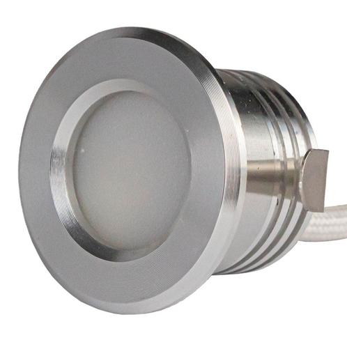 LED Veranda inbouwspot Mini Ø31mm 1.5 W Dimbaar Zilver, Huis en Inrichting, Lampen | Plafondlampen, Ophalen of Verzenden