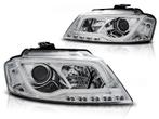 Koplampen Audi A3 8P 08-12 Tube Light LED Chroom, Ophalen of Verzenden, Nieuw