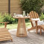 vidaXL Tuin Eettafel Ø70x75 cm Massief Teakhout, Verzenden, Nieuw