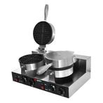 GGM Gastro | Wafelijzer - Dubbel - Handmatig - 2,6 kW - |, Verzenden, Nieuw in verpakking, Overige typen