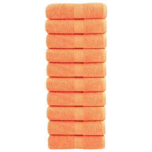 vidaXL Gastendoekjes SOLUND 10 st 600 g/m² 30x30 cm oranje, Huis en Inrichting, Badkamer | Badtextiel en Accessoires, Oranje, Nieuw