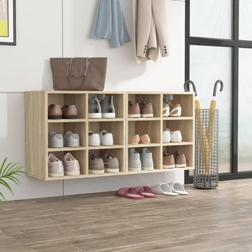 vidaXL Schoenenkasten 2 st 52,5x30x50 cm sonoma eikenkleurig, Huis en Inrichting, Kasten | Overige, Nieuw, Verzenden