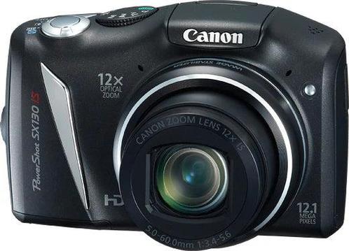 Canon PowerShot SX130 IS Digitale Compact Camera - Zwart, Audio, Tv en Foto, Fotocamera's Digitaal, Zo goed als nieuw, Verzenden
