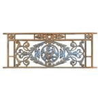Balkon-scheeps-reling, raamrek met medaillon cast iron-rust., Tuin en Terras, Tuinhekken en Hekwerk, Ophalen of Verzenden, Nieuw