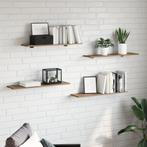 vidaXL Boekenplank Bord 4 pcs Bruin 100 x 40 x 1.5cm Bewerkt, Verzenden, Nieuw, Overige houtsoorten, Minder dan 50 cm